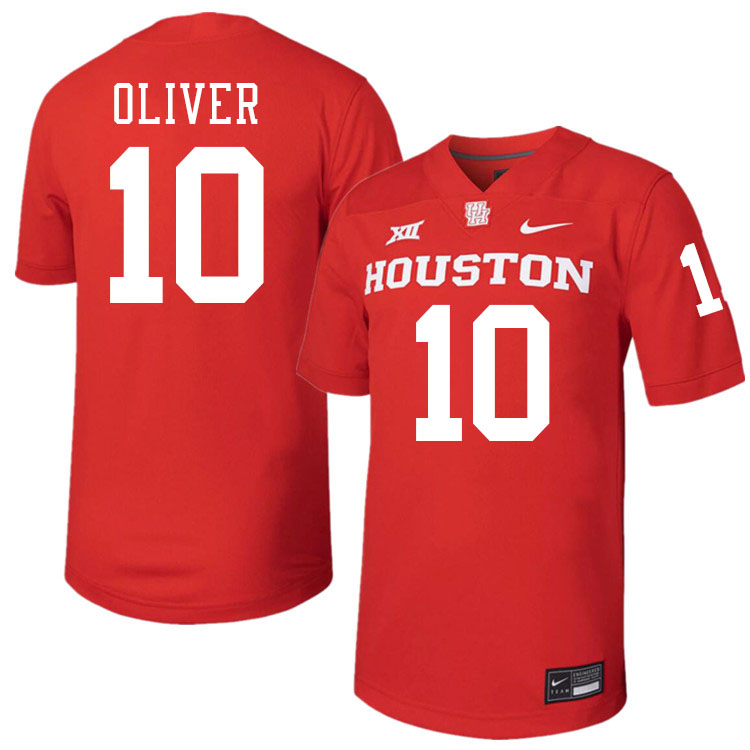 Ed Oliver Houston Jersey,Houston Cougars #10 Ed Oliver Jersey Youth College Uniforms-Red